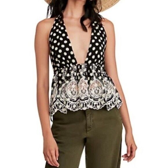 2 for $30 FREE PEOPLE Lunch Date Halter Top - Picture 1 of 12